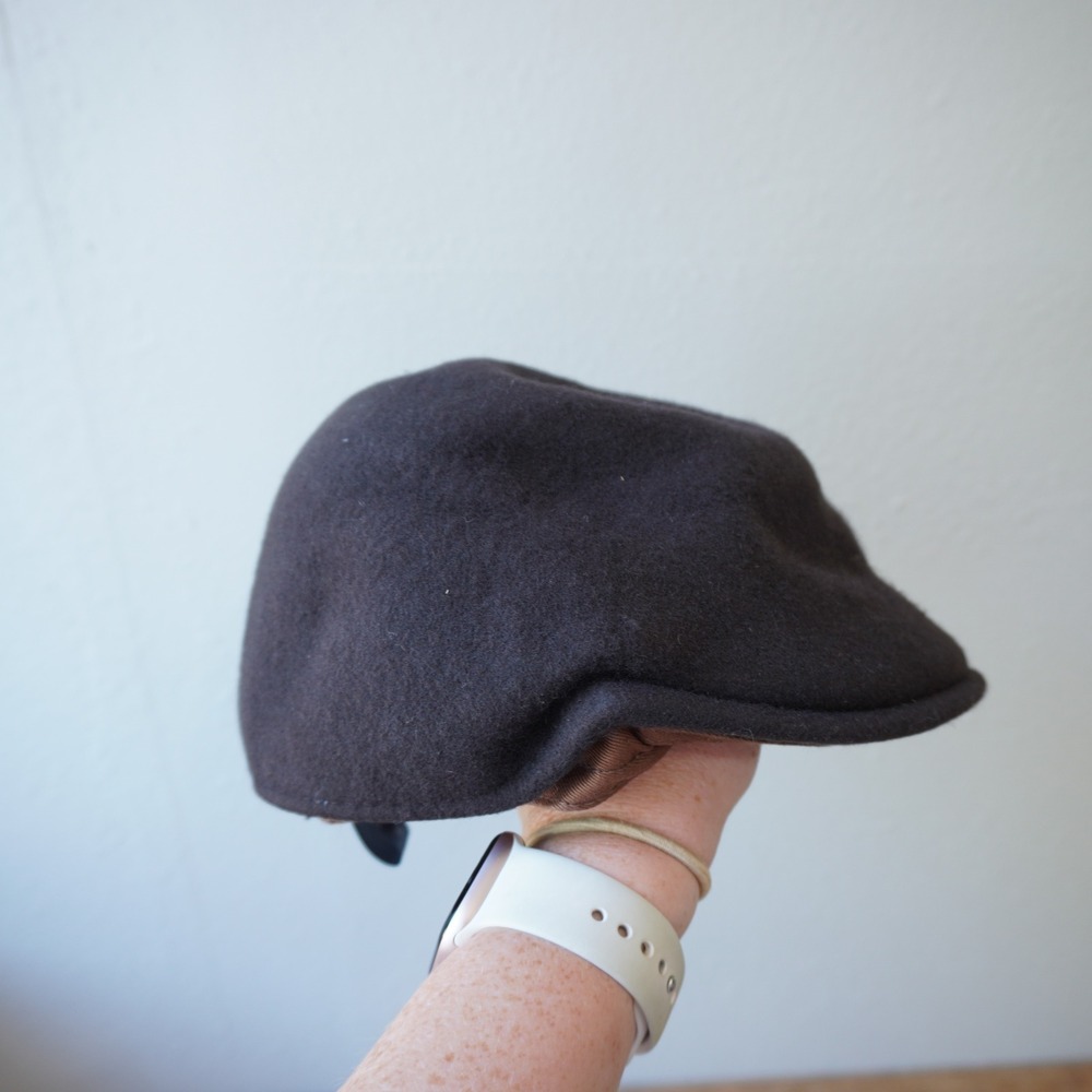 Vintage S/M Flat Cap Brown Excellent 100% Wool Ivy Newsboy Driving Hat Retro